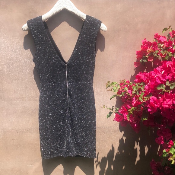 Forever 21 black and silver metallic mini dress - Picture 3 of 5